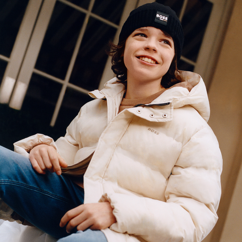 Knitted Fold-Up Beanie BOSS 
                        BOY