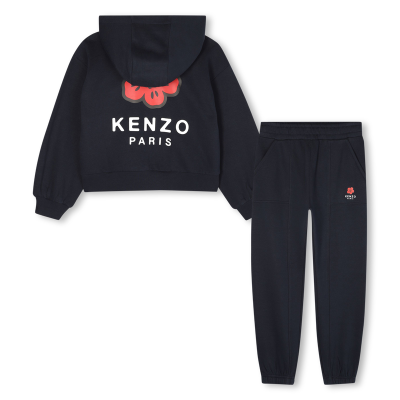 Fleece cardigan and trouser set KENZO KIDS 
                    GIRL