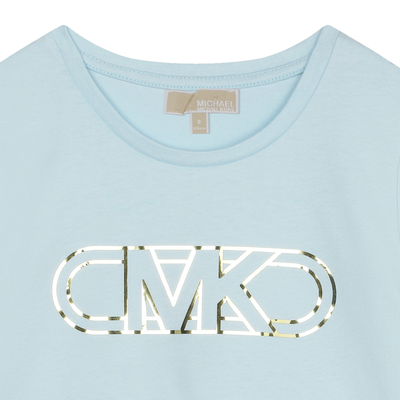 Short-Sleeved Cotton T-Shirt MICHAEL KORS 
                    GIRL