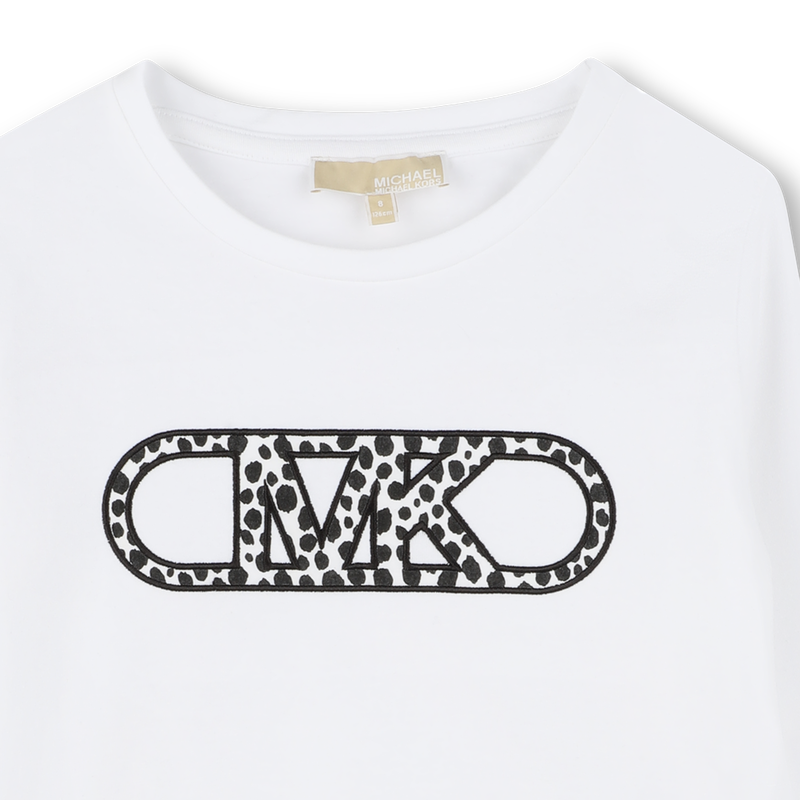 Long-sleeved cotton T-shirt MICHAEL KORS 
                        GIRL