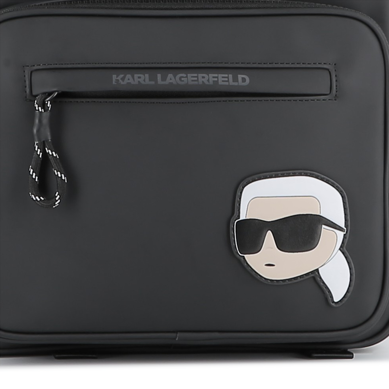 Rubber-effect coated textile backpack KARL LAGERFELD KIDS 
                    BOY
