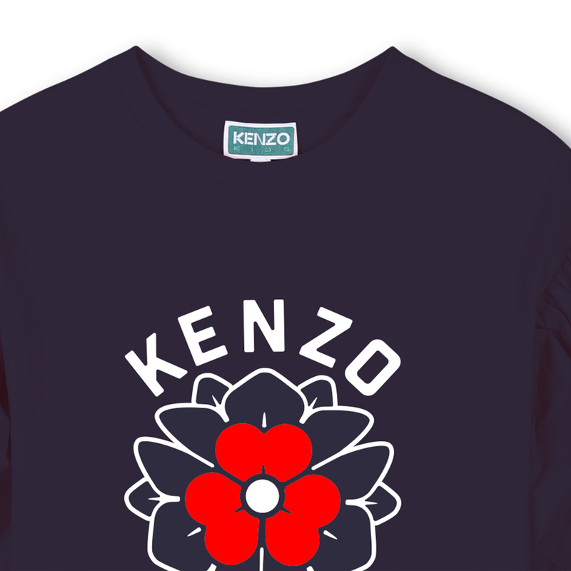 Straight puff-sleeved dress KENZO KIDS 
                        GIRL