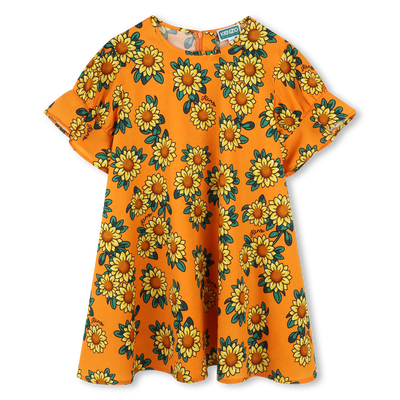 Sunflower print dress KENZO KIDS GIRL