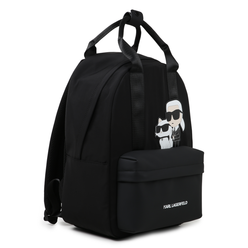 Backpack with decorative badge KARL LAGERFELD KIDS 
                        GIRL