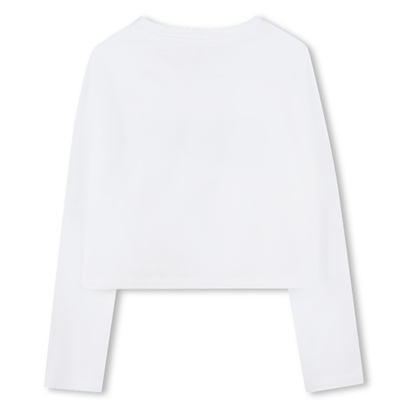Long-sleeved cotton T-shirt MICHAEL KORS 
                    GIRL
