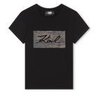 Reversible Sequined T-Shirt KARL LAGERFELD KIDS 
                    GIRL