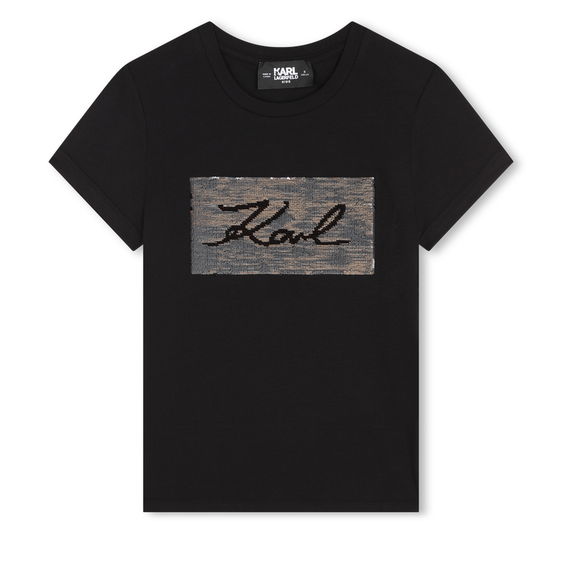Reversible Sequined T-Shirt KARL LAGERFELD KIDS 
                        GIRL