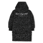 Long hooded down jacket KARL LAGERFELD KIDS 
                    GIRL