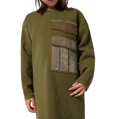 Long-Sleeved Cotton Dress MARC JACOBS GIRL