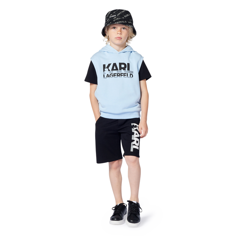 Printed denim bucket hat KARL LAGERFELD KIDS 
                        BOY
