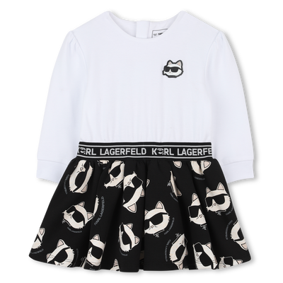 Long sleeve dress KARL LAGERFELD KIDS GIRL