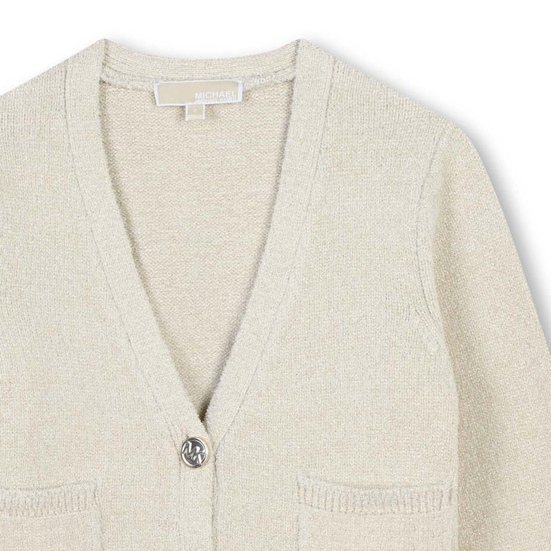 Button-Up Knit Cardigan MICHAEL KORS 
                        GIRL