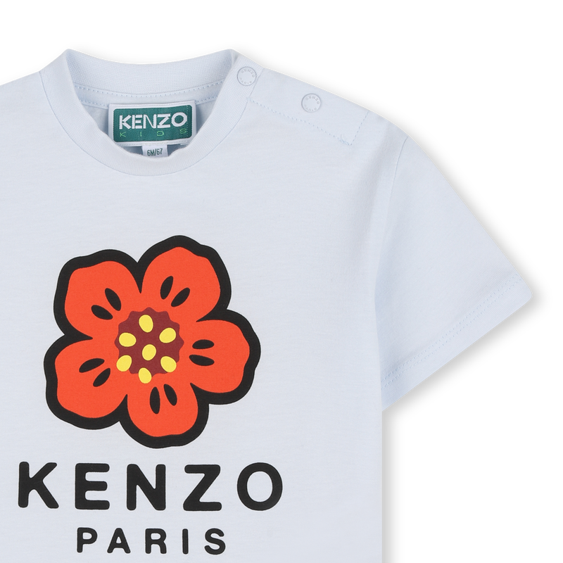 T-SHIRT WITH SNAP ON THE SHOULDER KENZO KIDS 
                        GIRL