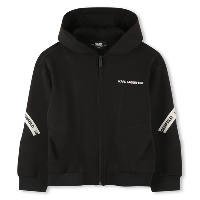 Hooded cardigan KARL LAGERFELD KIDS BOY
