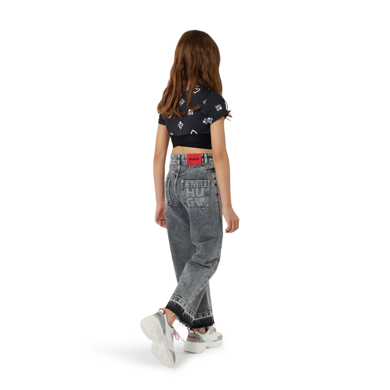 Sports crop top HUGO 
                    GIRL