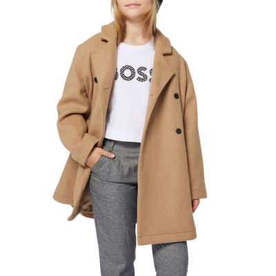 Pleated Cotton Trousers BOSS GIRL