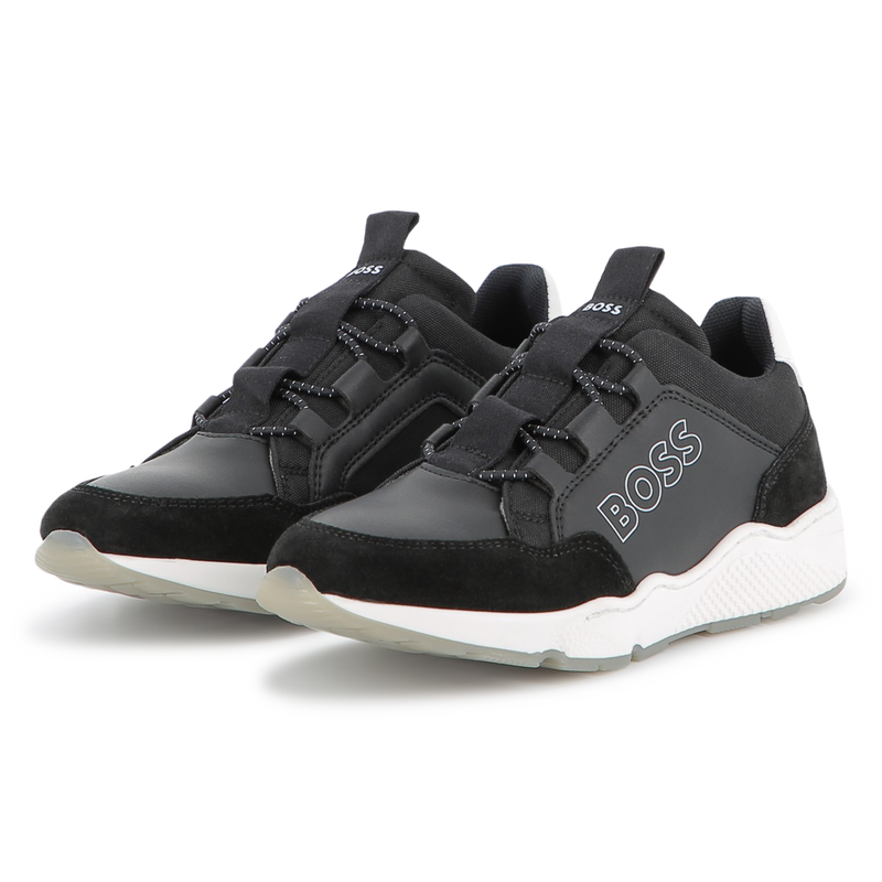 Faux and canvas sneakers BOSS 
                    BOY