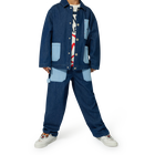 Embroidered jeans with pockets KENZO KIDS 
                    BOY
