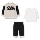Cardigan and pants set in double jersey KARL LAGERFELD KIDS 
                    BOY