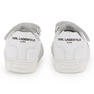 Low-top cowhide sneakers KARL LAGERFELD KIDS UNISEX