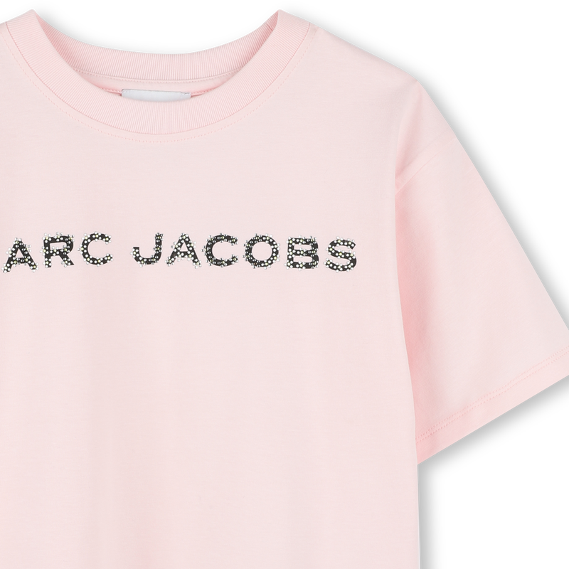 Cotton T-shirt with diamantés MARC JACOBS 
                    GIRL
