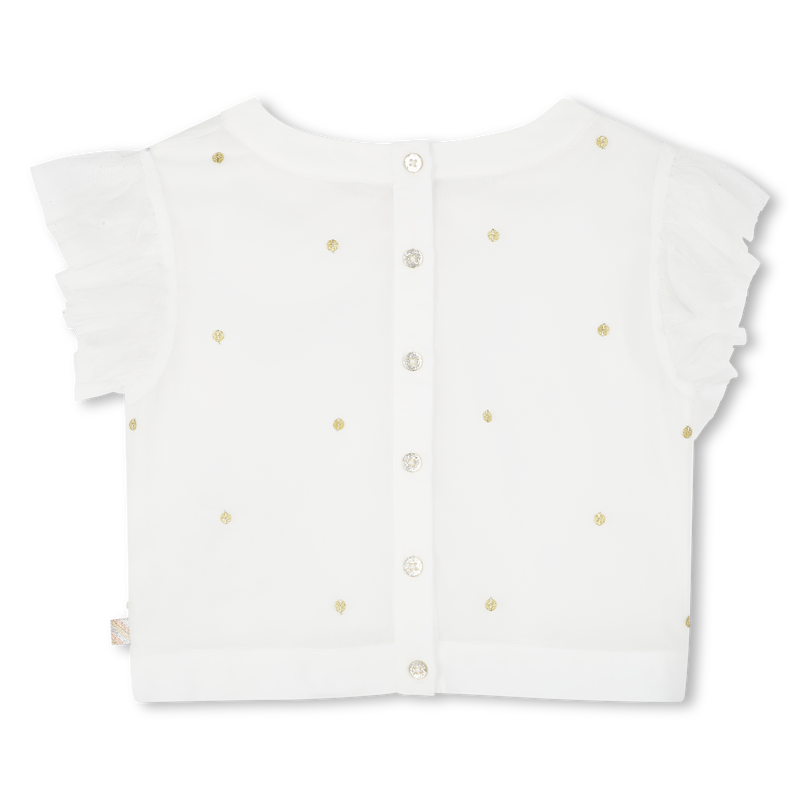 Blouse with tulle and sequins BILLIEBLUSH 
                    GIRL