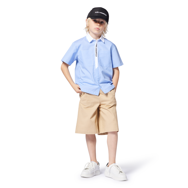Twill Bermuda shorts KARL LAGERFELD KIDS 
                        BOY