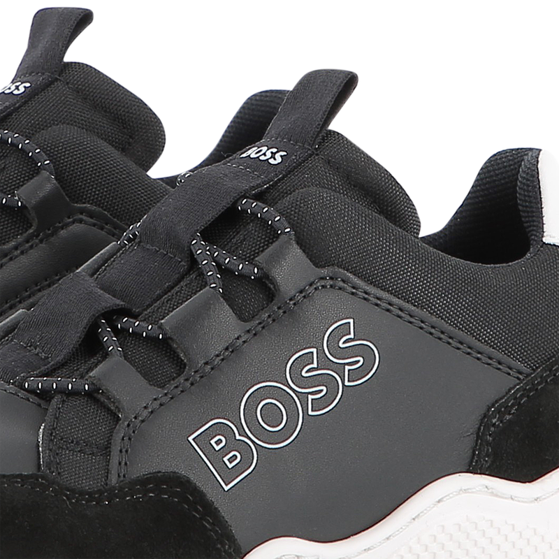 Faux and canvas sneakers BOSS 
                    BOY