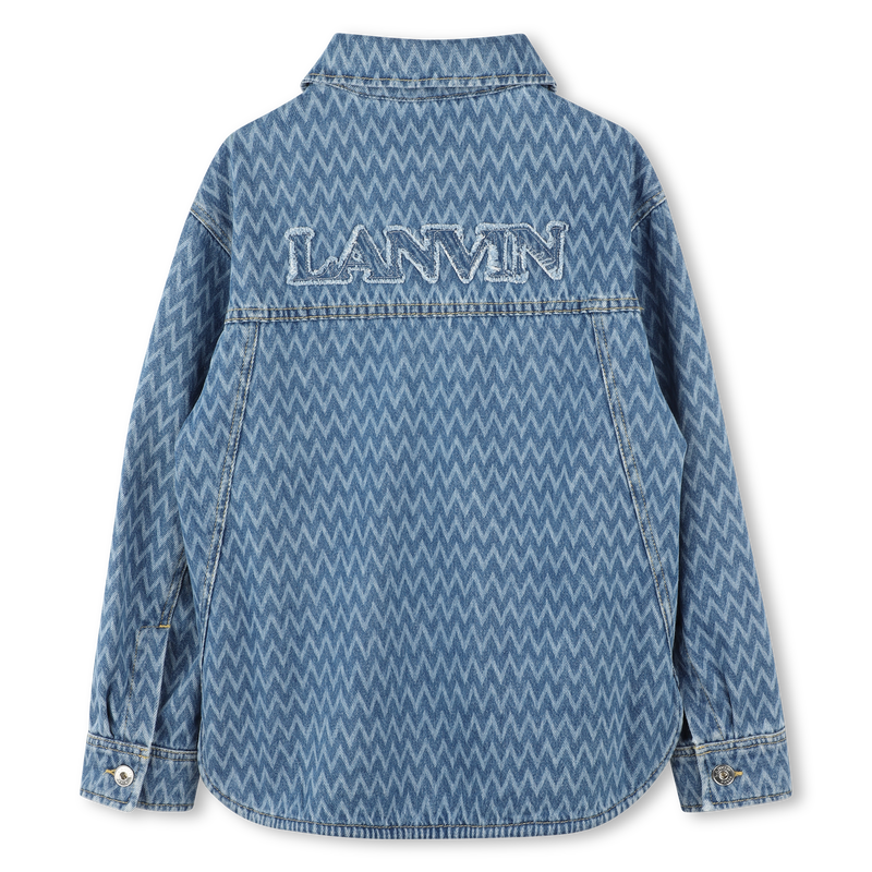 Patterned denim shirt LANVIN 
                    BOY