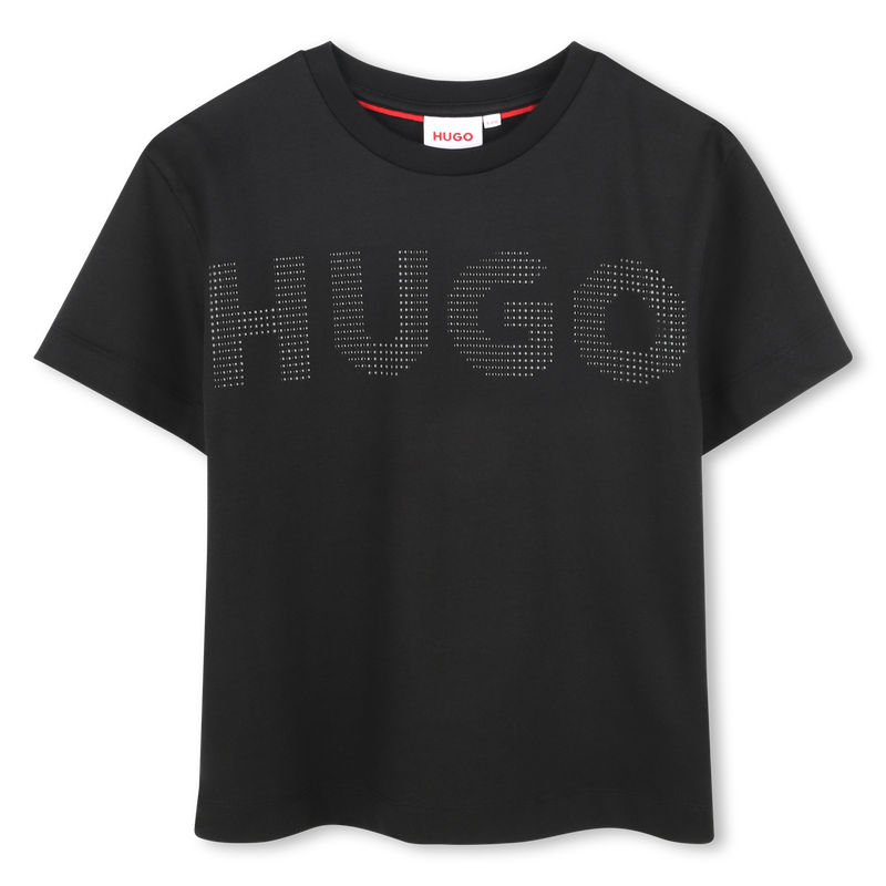 Studded Cotton Logo T-Shirt HUGO 
                        GIRL