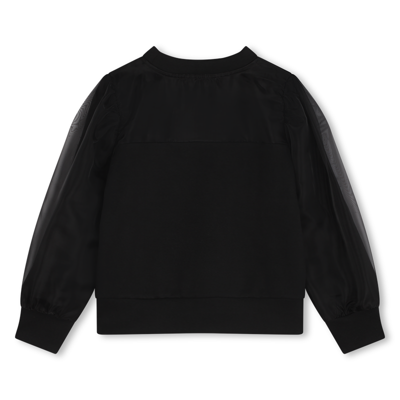 Organza-Sleeve Sweatshirt KARL LAGERFELD KIDS 
                        GIRL