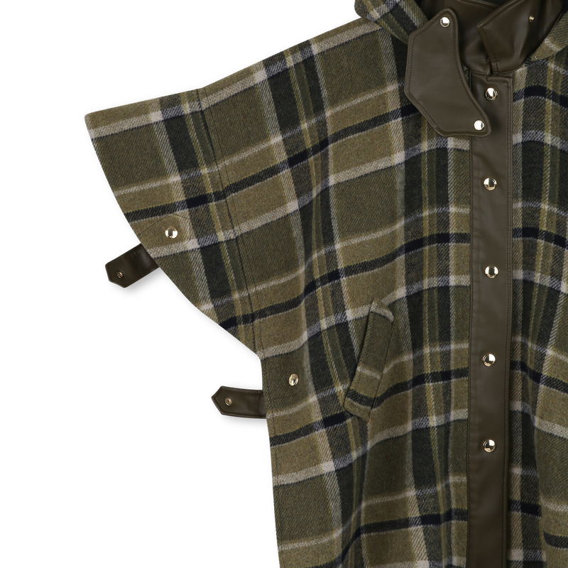 Plaid cape coat CHLOE 
                    GIRL