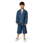 Printed denim Bermuda shorts KENZO KIDS 
                    BOY