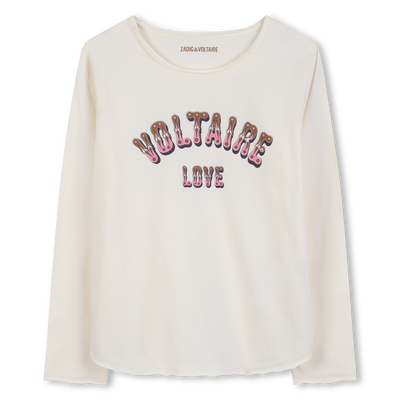 Printed long-sleeved T-shirt ZADIG & VOLTAIRE GIRL