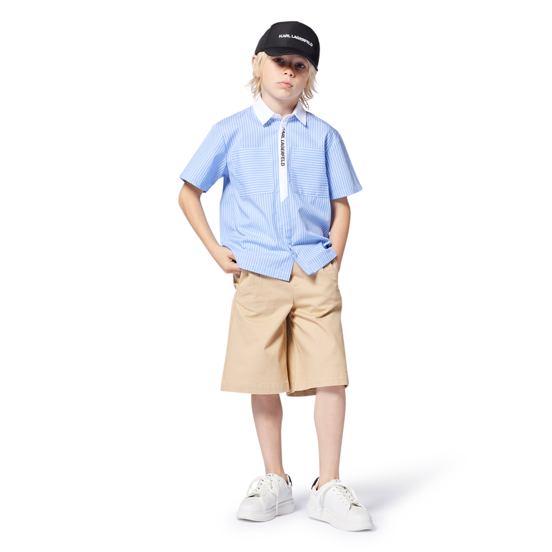 Twill Bermuda shorts KARL LAGERFELD KIDS 
                        BOY