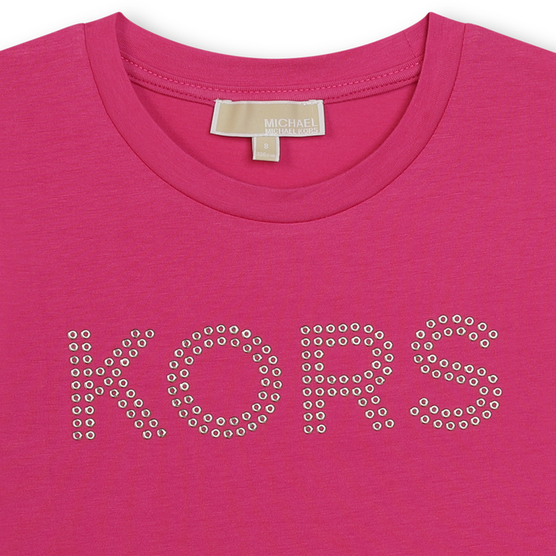 Short-Sleeved Cotton T-Shirt MICHAEL KORS 
                    GIRL