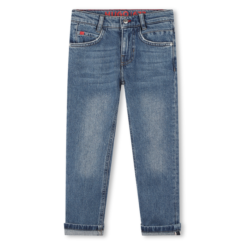 Straight leg 5-pocket jeans HUGO 
                    BOY