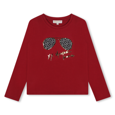 Long-Sleeved Studded T-Shirt MICHAEL KORS GIRL