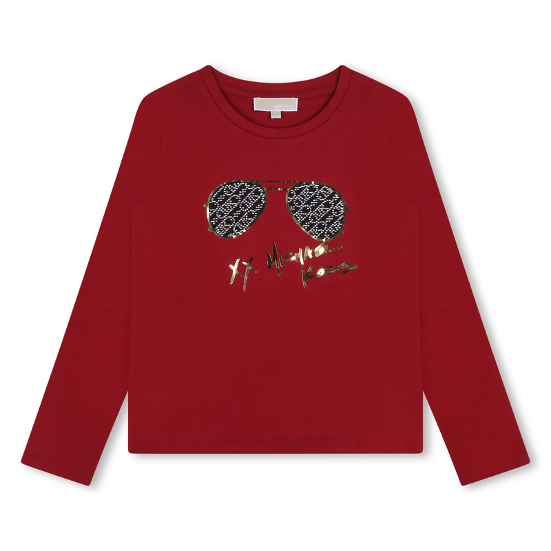 Long-Sleeved Studded T-Shirt MICHAEL KORS 
                    GIRL