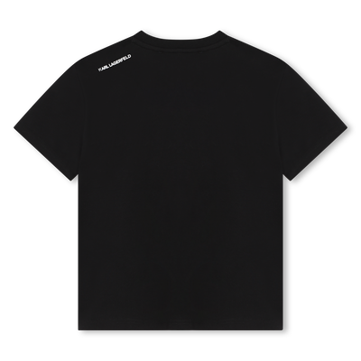 Short-Sleeved Cotton T-Shirt KARL LAGERFELD KIDS BOY