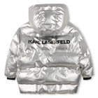 Hooded down jacket KARL LAGERFELD KIDS 
                    GIRL