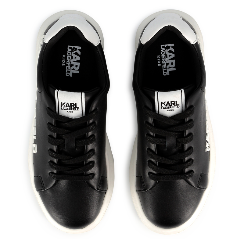 Lace-up leather sneakers KARL LAGERFELD KIDS 
                        UNISEX