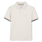 Short-Sleeved Polo Shirt, SAND, hi-res