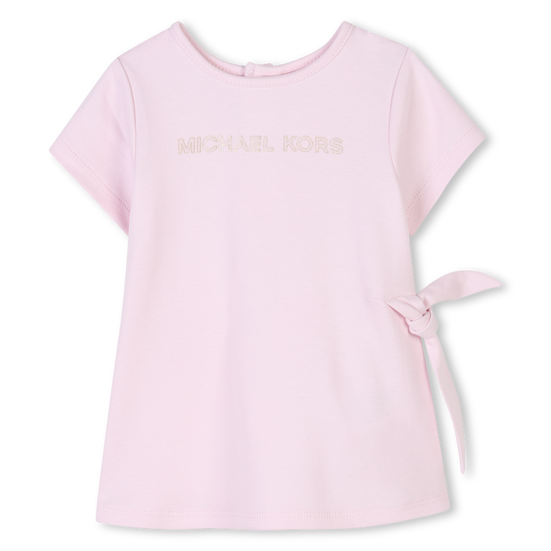 Short-sleeved cotton dress MICHAEL KORS 
                    GIRL
