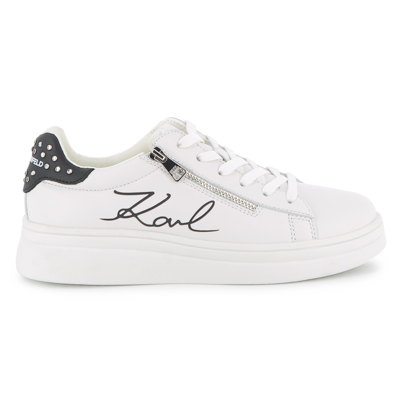 Cowhide Leather Sneakers KARL LAGERFELD KIDS 
                        GIRL