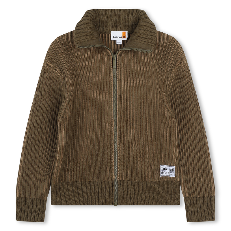 Zip-Up Knit Cardigan TIMBERLAND 
                        BOY