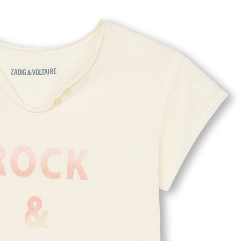 Embroidered Sleeve T-Shirt ZADIG & VOLTAIRE 
                    GIRL