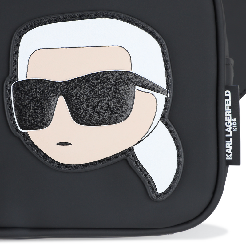 Fanny pack in rubber-effect coated textile KARL LAGERFELD KIDS 
                        BOY