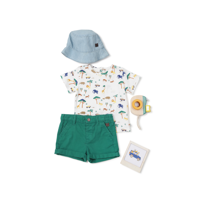 Cotton twill shorts