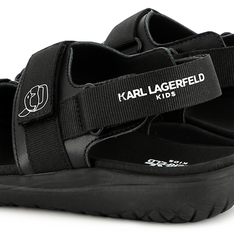 Velcro leather sandals KARL LAGERFELD KIDS 
                        BOY